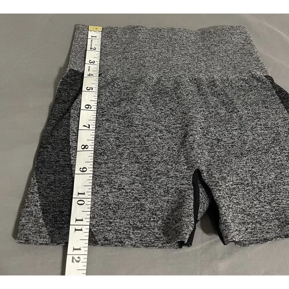PINK Victoria Secret Seamless High Waist Shorts Small Gray Workout Gym
